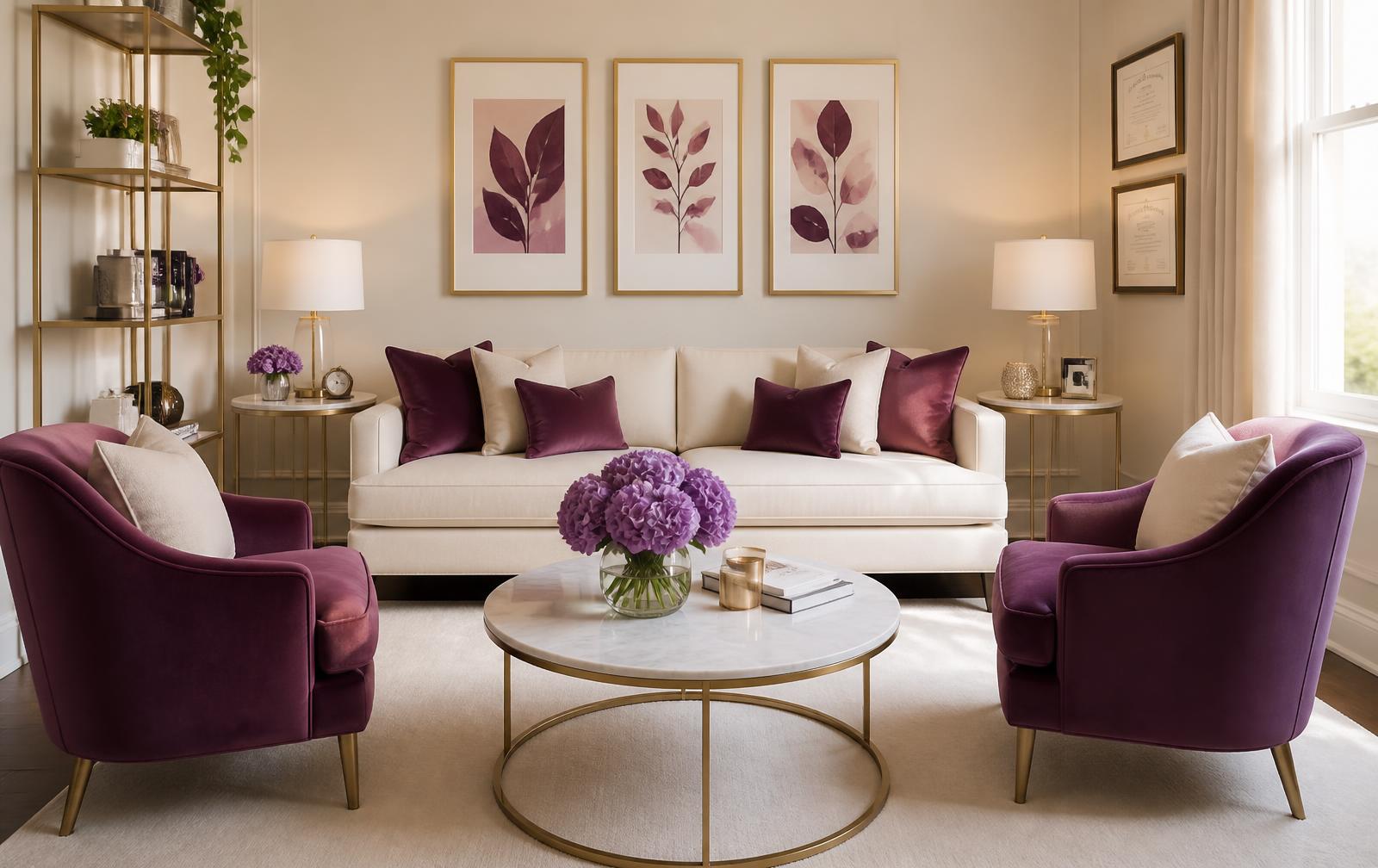Warm sunlit family sitting room with a soft sofa, throw blanket, and low coffee table